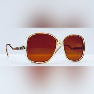 Vintage Francis Red Gold Oval Sunglasses Frames